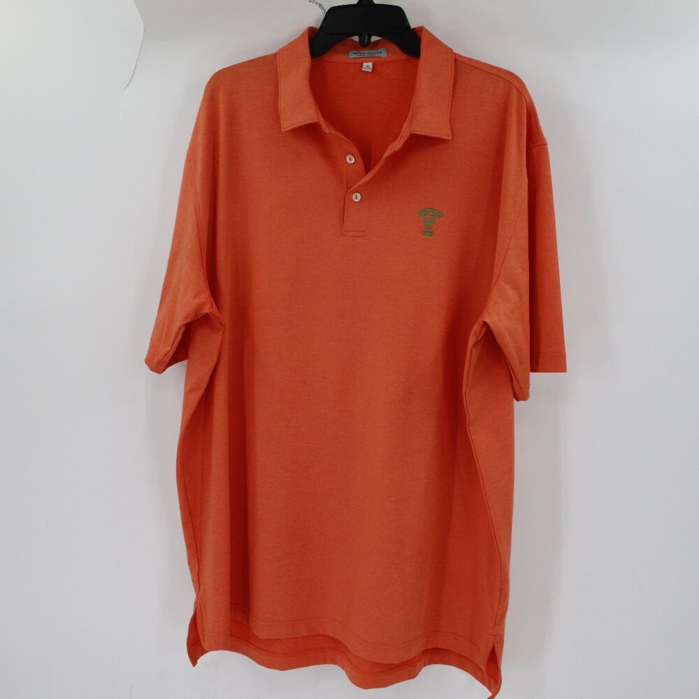 Peter‎ Millar Polo Shirt Mens XL Summer Comfort Short Sleeve golf stretch orange